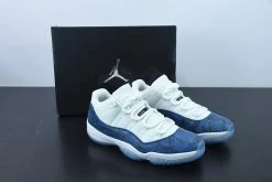 Fit Sporting Goods Air Jordan 11 Low “Snakeskin” White/Black-Navy CD6846-102 For Sale