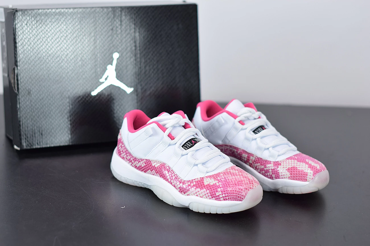 Fit Sporting Goods Air Jordan 11 Low WMNS “Pink Snakeskin” White/Watermelon-Black 3 Fit Sporting Goods Air Jordan 11 Low WMNS “Pink Snakeskin” White/Watermelon-Black