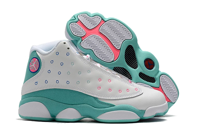 Fit Sporting Goods Air Jordan 13 GS White/Soar-Aurora Green-Digital Pink 3 Fit Sporting Goods Air Jordan 13 GS White/Soar-Aurora Green-Digital Pink