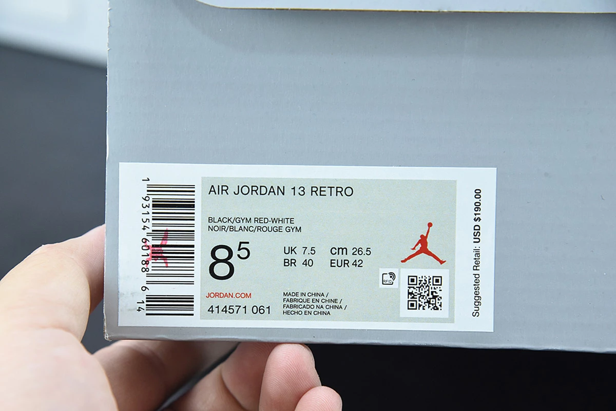 Fit Sporting Goods Air Jordan 13 “Reverse He Got Game” Black/White-Gym Red 414571-061 11 Fit Sporting Goods Air Jordan 13 “Reverse He Got Game” Black/White-Gym Red 414571-061 - Image 9