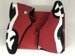 Fit Sporting Goods Air Jordan 14 Black/Gym Red-White-Off White 487471-006
