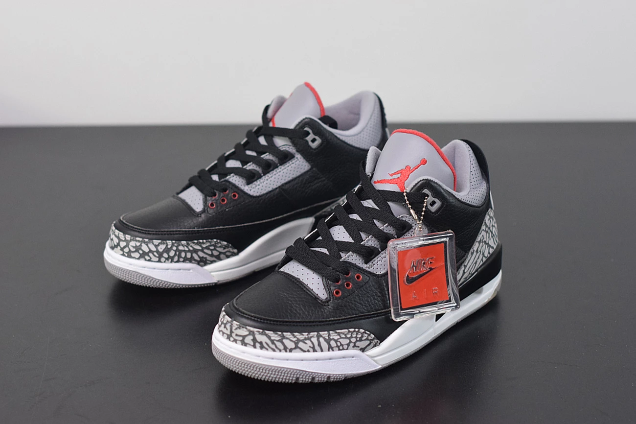 Fit Sporting Goods Air Jordan 3 Retro OG ‘Black Cement’ Black/Fire Red-Cement Grey 6 Fit Sporting Goods Air Jordan 3 Retro OG ‘Black Cement’ Black/Fire Red-Cement Grey - Image 4