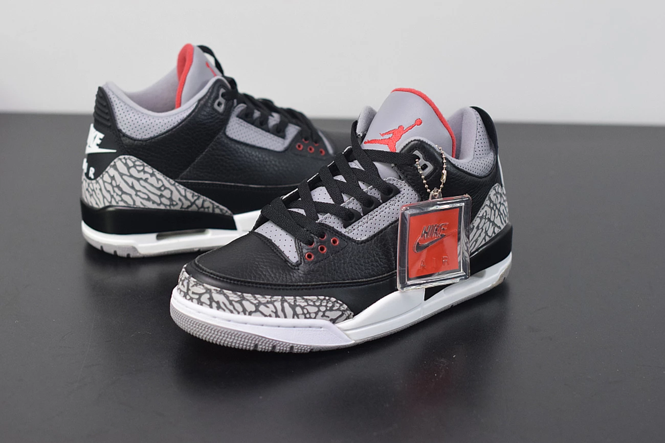 Fit Sporting Goods Air Jordan 3 Retro OG ‘Black Cement’ Black/Fire Red-Cement Grey 7 Fit Sporting Goods Air Jordan 3 Retro OG ‘Black Cement’ Black/Fire Red-Cement Grey - Image 5