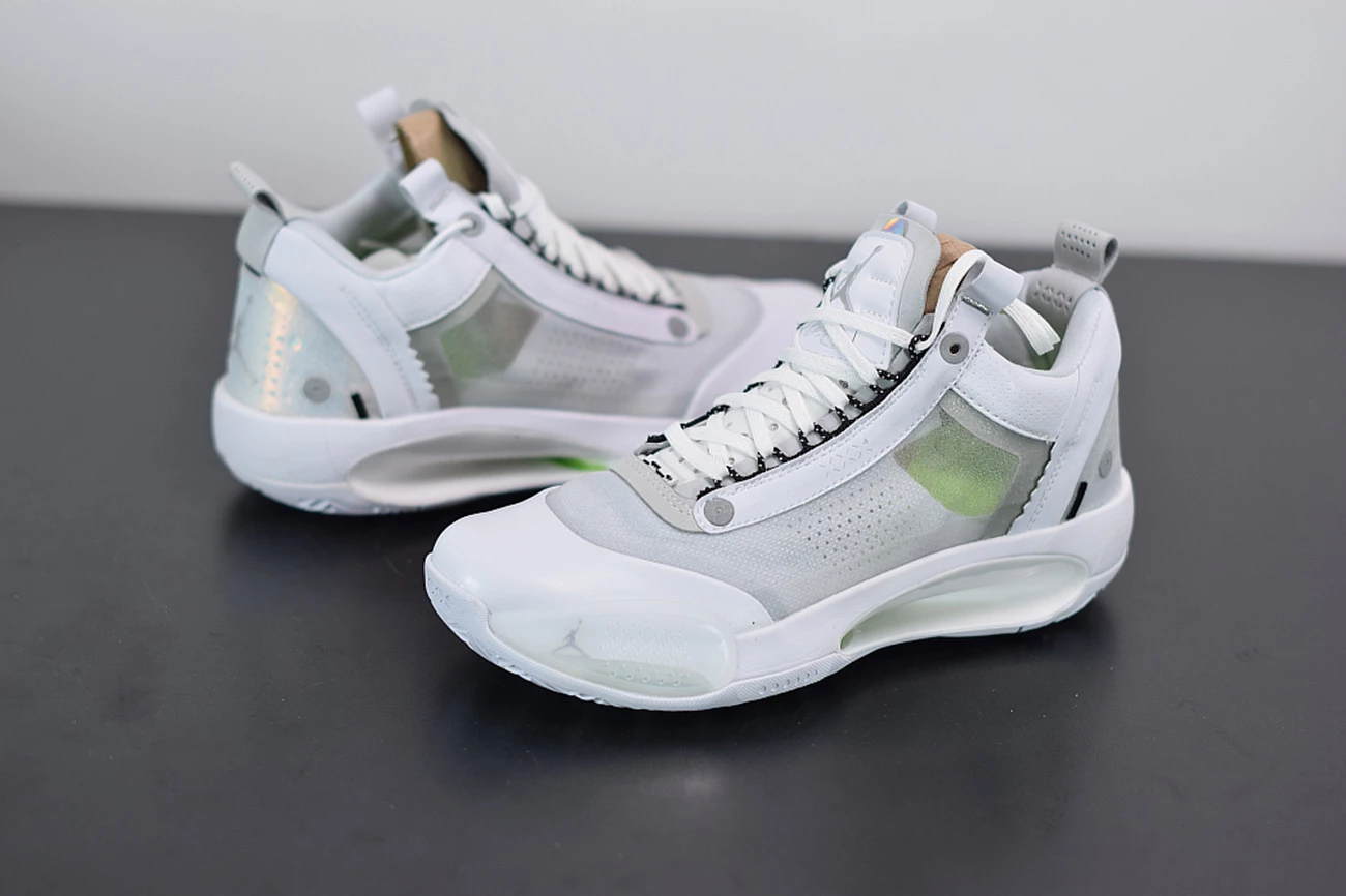 Fit Sporting Goods Air Jordan 34 Low “Pure Money” White/Metallic Silver-Pure Platinum 6 Fit Sporting Goods Air Jordan 34 Low “Pure Money” White/Metallic Silver-Pure Platinum - Image 4