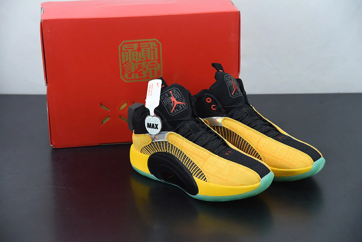Fit Sporting Goods Air Jordan 35 ‘Dynasties’ Golden Yellow Black DD3044-700 For Sale 3 Fit Sporting Goods Air Jordan 35 ‘Dynasties’ Golden Yellow Black DD3044-700 For Sale