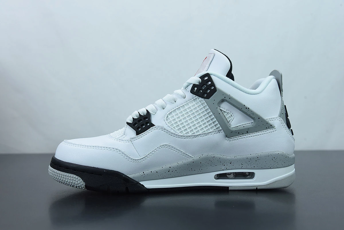 Fit Sporting Goods Air Jordan 4 OG “White Cement” White/Fire Red-Black-Tech Grey For Sale 5 Fit Sporting Goods Air Jordan 4 OG “White Cement” White/Fire Red-Black-Tech Grey For Sale - Image 3