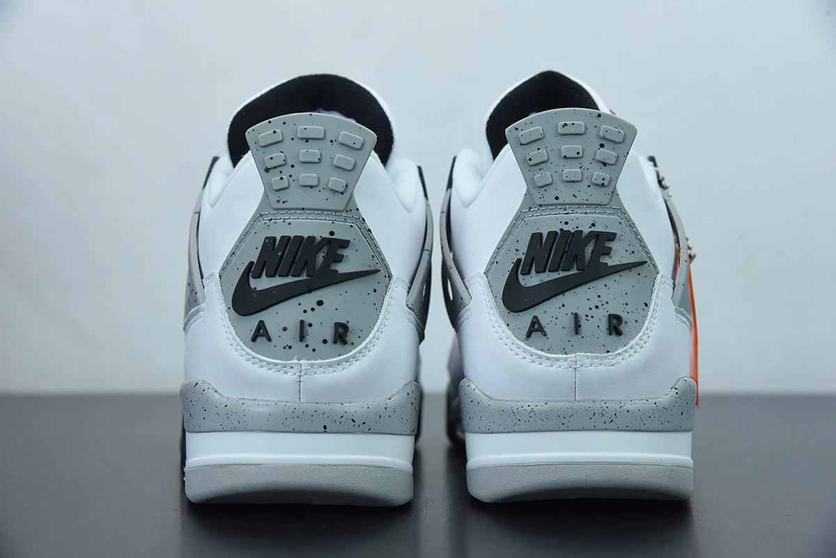 Fit Sporting Goods Air Jordan 4 OG “White Cement” White/Fire Red-Black-Tech Grey For Sale 11 Fit Sporting Goods Air Jordan 4 OG “White Cement” White/Fire Red-Black-Tech Grey For Sale - Image 9