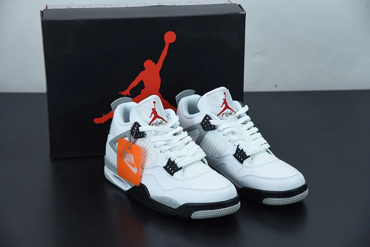 Fit Sporting Goods Air Jordan 4 OG “White Cement” White/Fire Red-Black-Tech Grey For Sale 3 Fit Sporting Goods Air Jordan 4 OG “White Cement” White/Fire Red-Black-Tech Grey For Sale