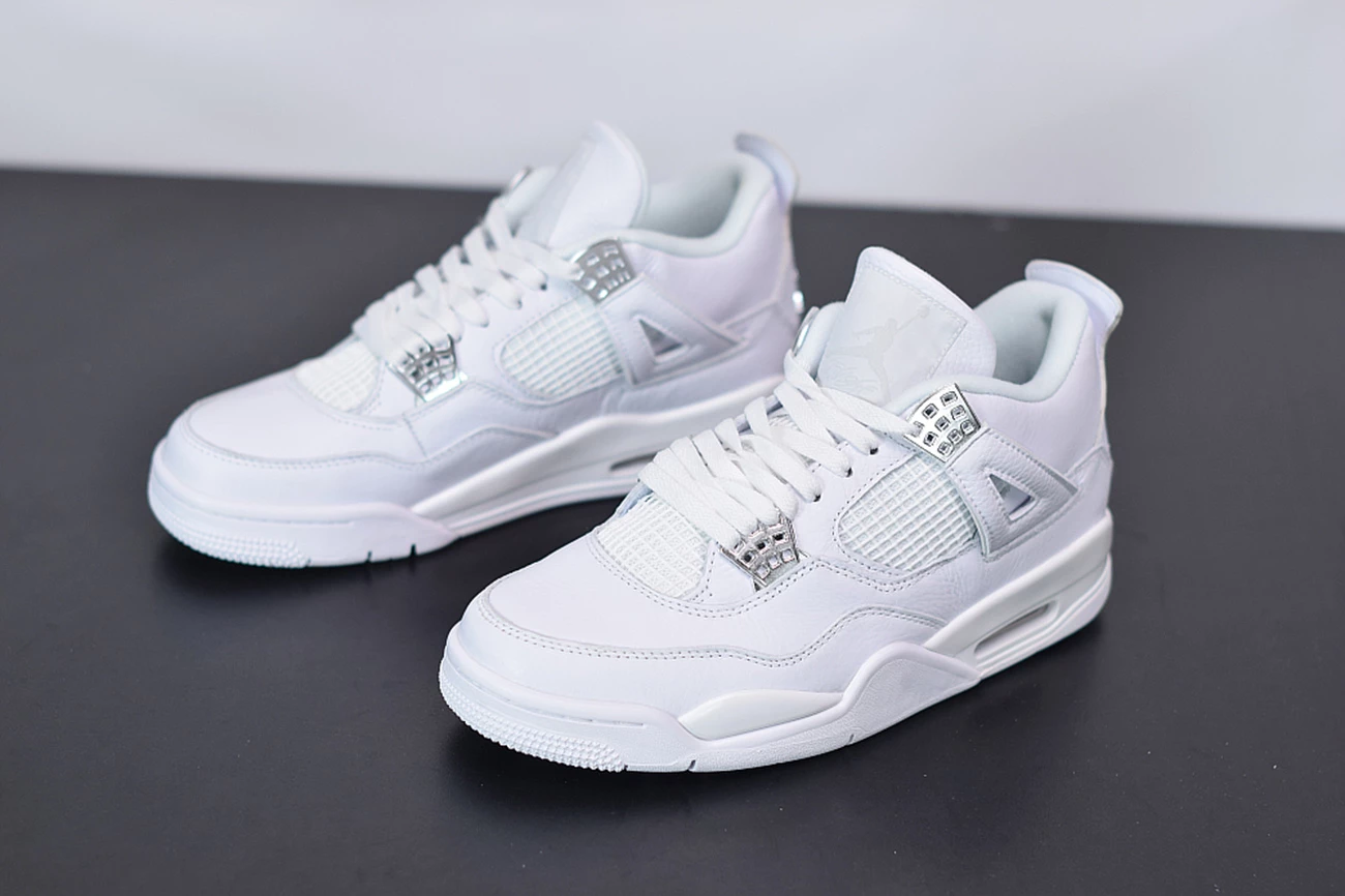Fit Sporting Goods Air Jordan 4 Retro “Pure Money” White/White-Metallic Silver 6 Fit Sporting Goods Air Jordan 4 Retro “Pure Money” White/White-Metallic Silver - Image 4