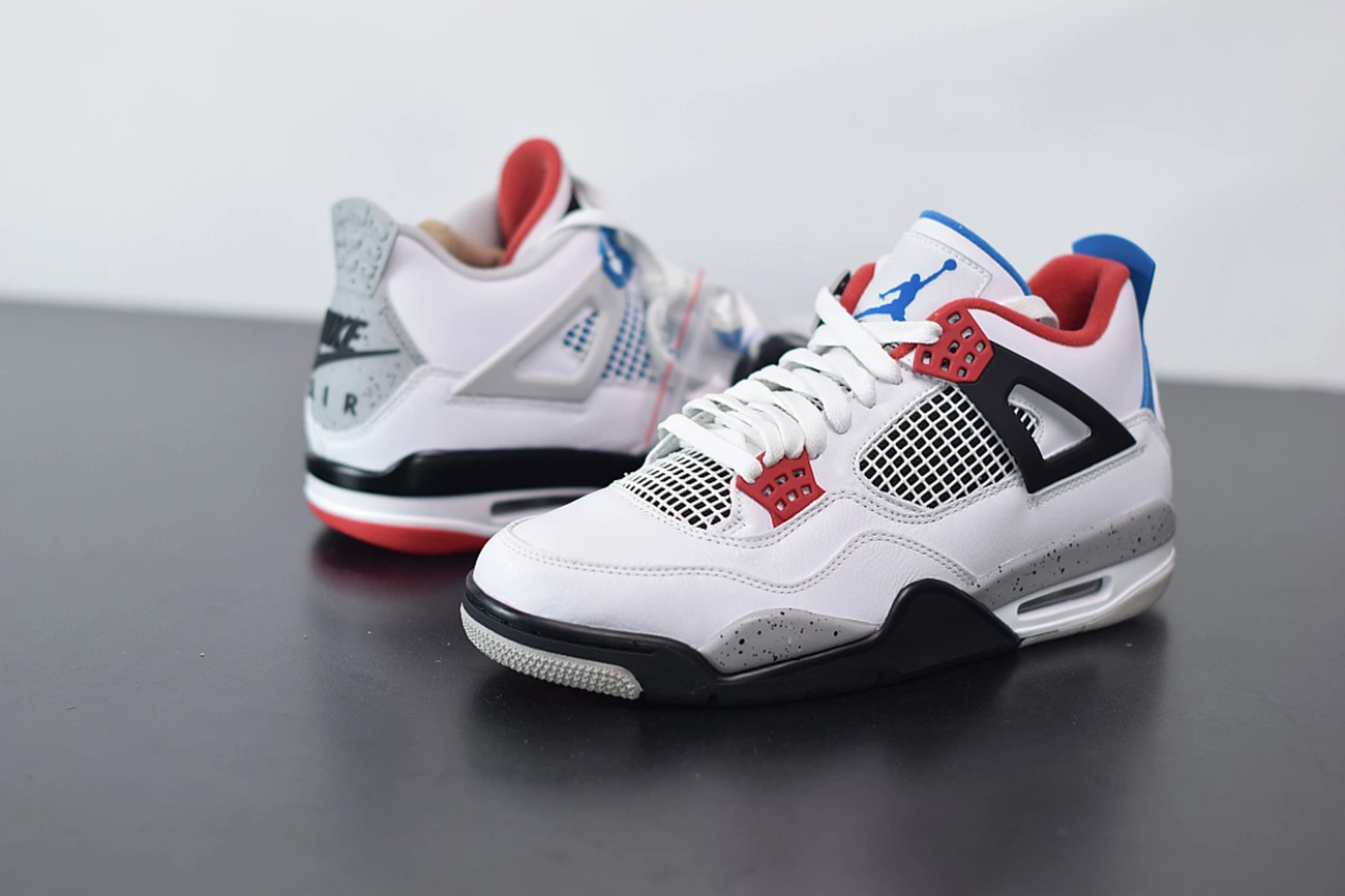 Fit Sporting Goods Air Jordan 4 Retro “What The” White/Military Blue-Fire Red-Tech Grey 7 Fit Sporting Goods Air Jordan 4 Retro “What The” White/Military Blue-Fire Red-Tech Grey - Image 5