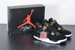 Fit Sporting Goods Air Jordan 4 “Royalty” Black/Metallic Gold-White 308497-032