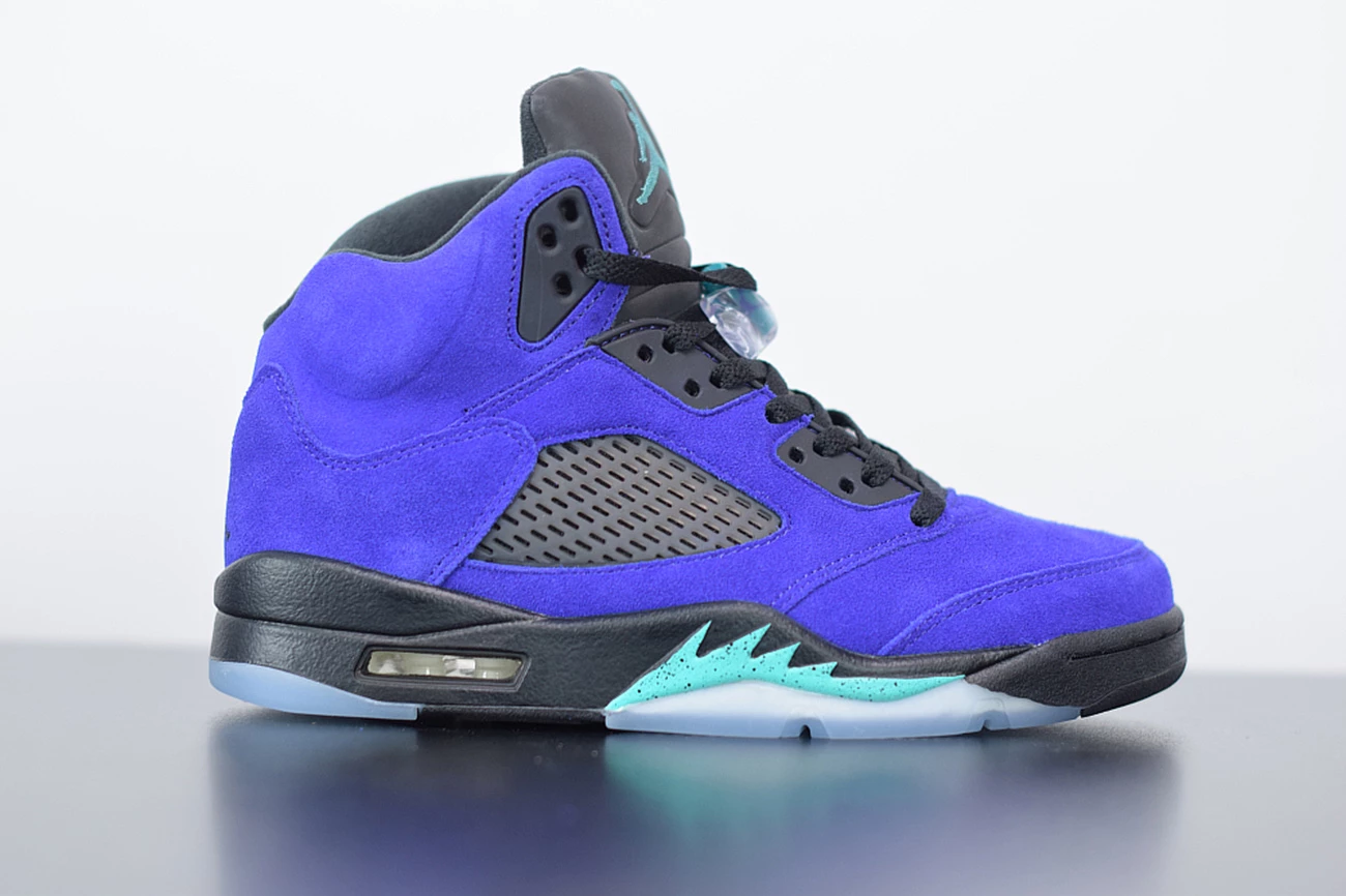 Fit Sporting Goods Air Jordan 5 “Alternate Grape” Grape Ice/Black-Clear-New Emerald 4 Fit Sporting Goods Air Jordan 5 “Alternate Grape” Grape Ice/Black-Clear-New Emerald - Image 2