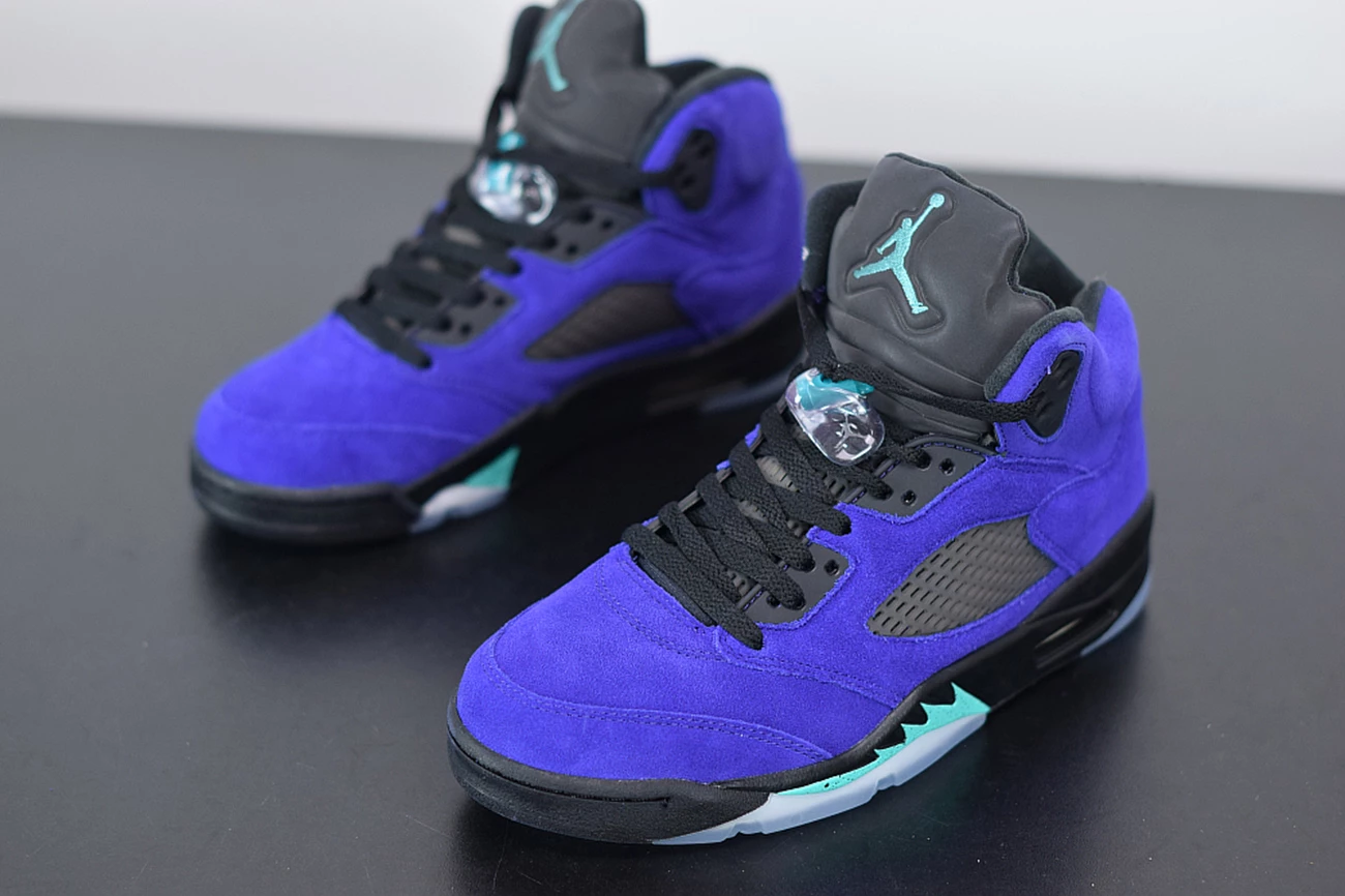 Fit Sporting Goods Air Jordan 5 “Alternate Grape” Grape Ice/Black-Clear-New Emerald 6 Fit Sporting Goods Air Jordan 5 “Alternate Grape” Grape Ice/Black-Clear-New Emerald - Image 4