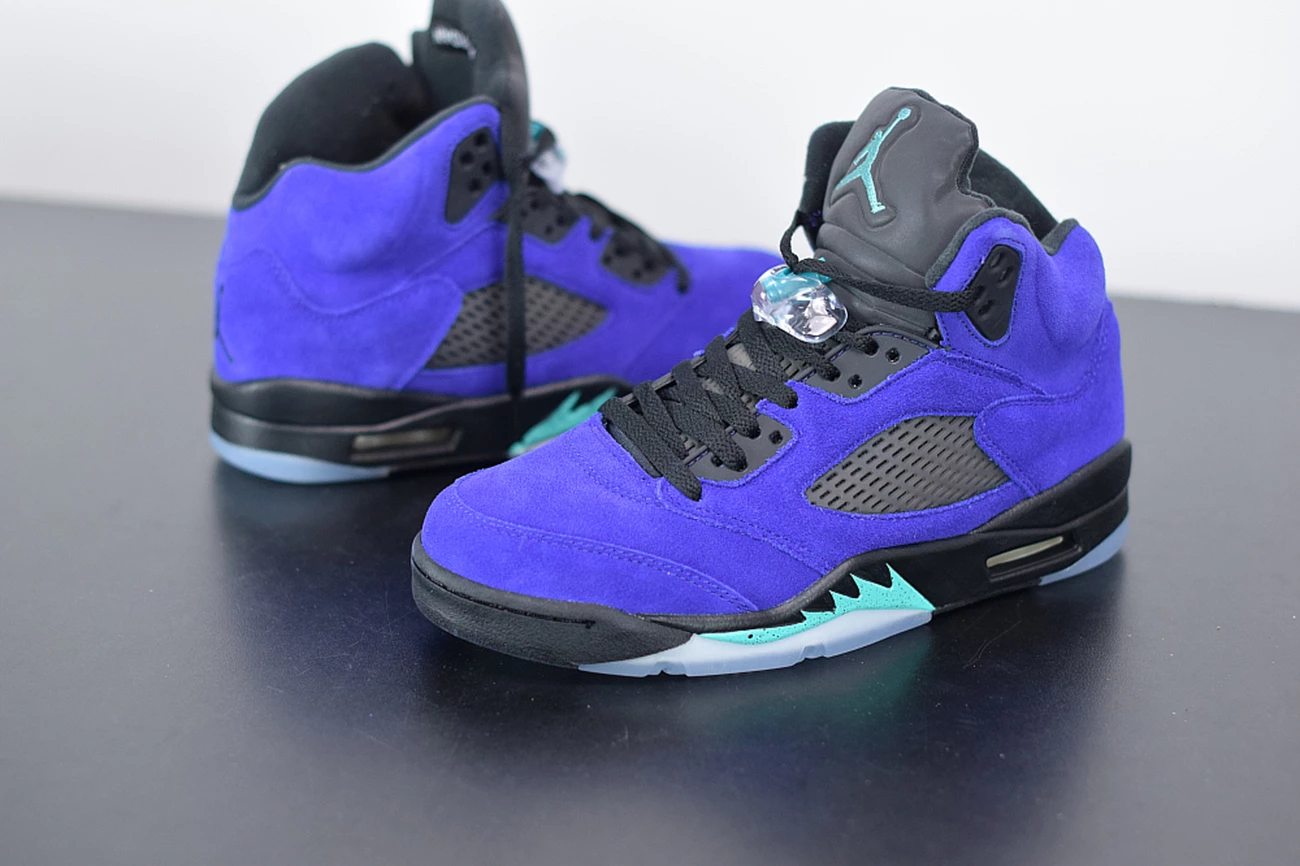 Fit Sporting Goods Air Jordan 5 “Alternate Grape” Grape Ice/Black-Clear-New Emerald 7 Fit Sporting Goods Air Jordan 5 “Alternate Grape” Grape Ice/Black-Clear-New Emerald - Image 5