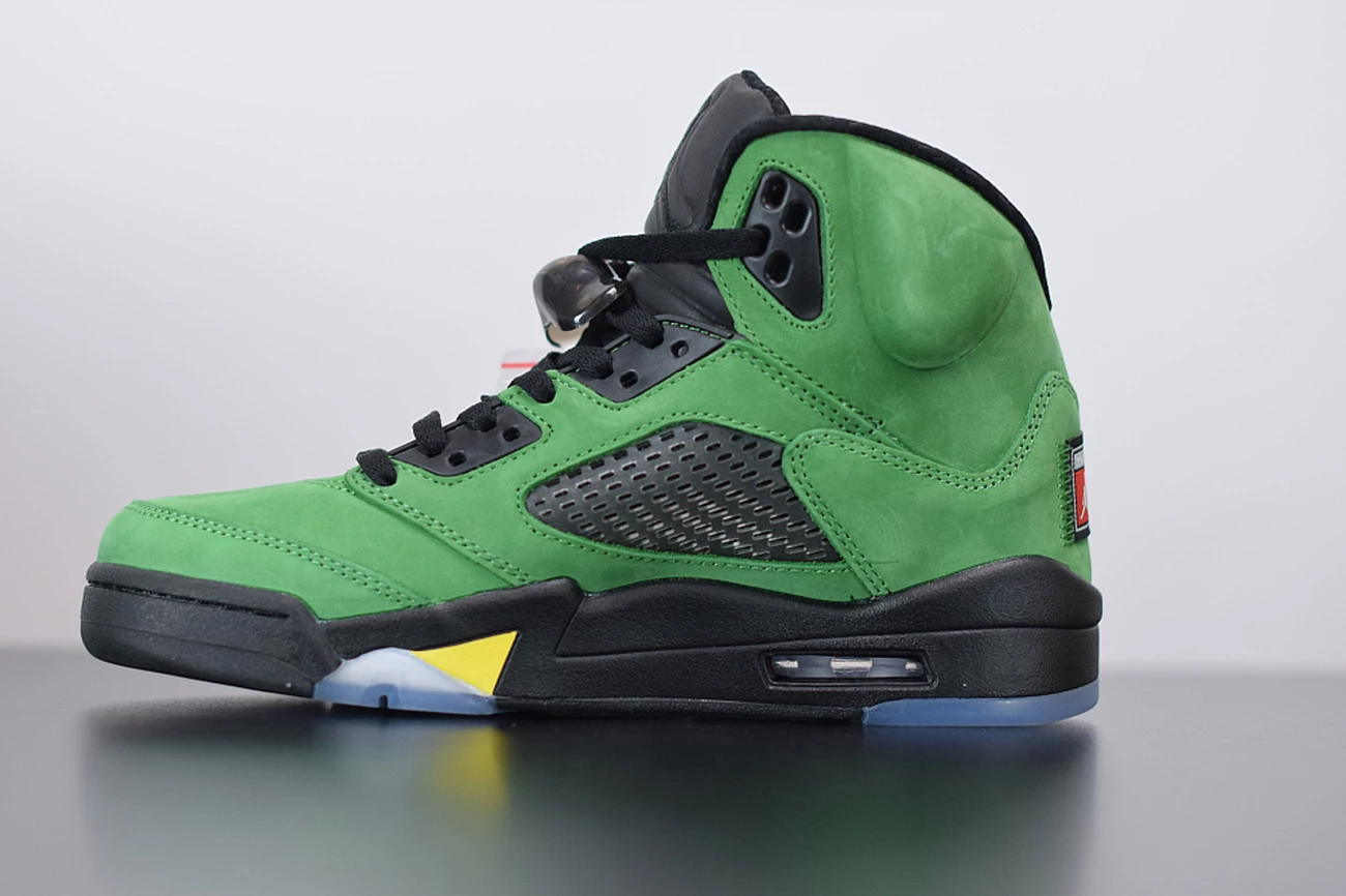 Fit Sporting Goods Air Jordan 5 SE “Oregon” Apple Green/Black-Yellow Strike-Black 5 Fit Sporting Goods Air Jordan 5 SE “Oregon” Apple Green/Black-Yellow Strike-Black - Image 3