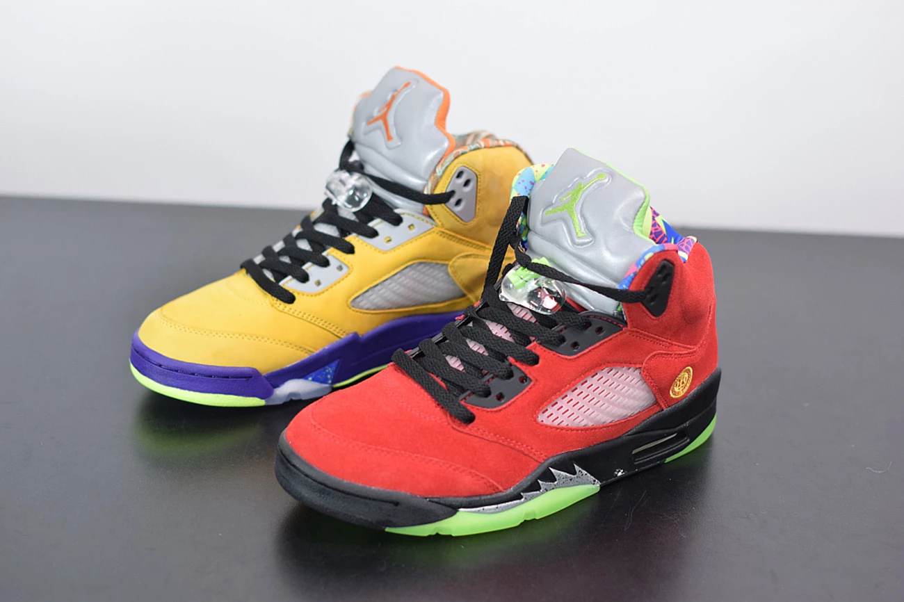Fit Sporting Goods Air Jordan 5 “What The” Varsity Maize/Court Purple/Ghost Green/Solar Orange 5 Fit Sporting Goods Air Jordan 5 “What The” Varsity Maize/Court Purple/Ghost Green/Solar Orange - Image 4