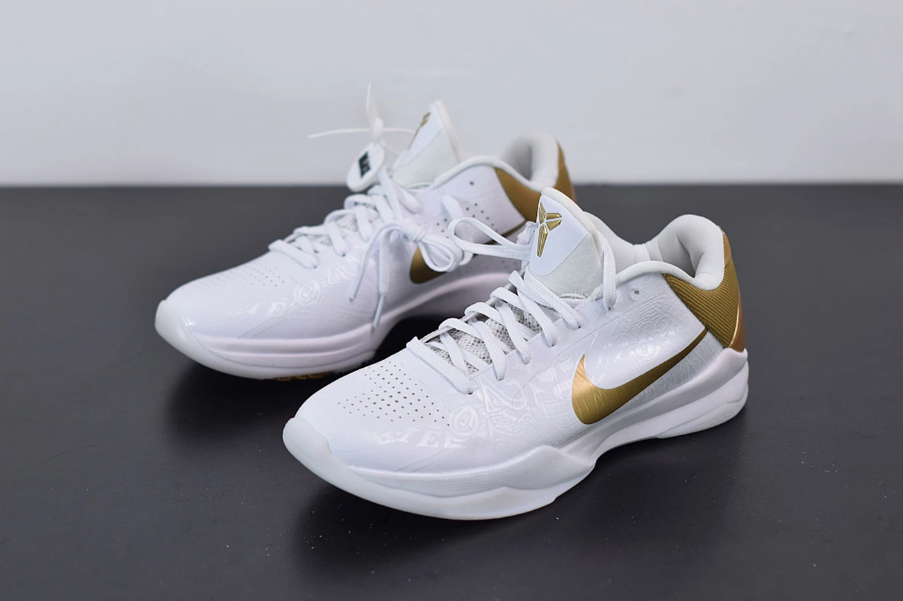Fit Sporting Goods Nike Kobe 5 ‘Big Stage Home’ White Gold 386429-108 5 Fit Sporting Goods Nike Kobe 5 ‘Big Stage Home’ White Gold 386429-108 - Image 3