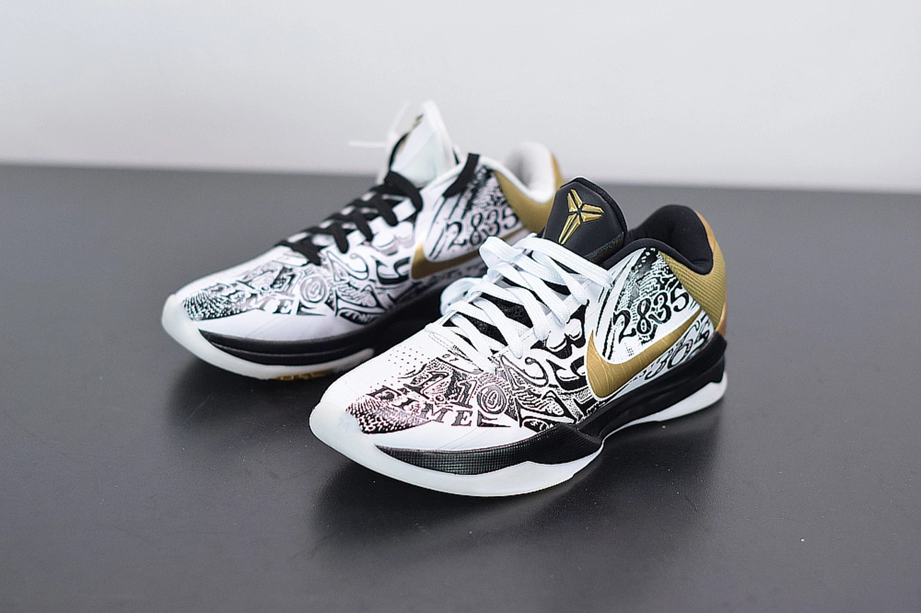 Fit Sporting Goods Nike Kobe 5 Protro “Big Stage” White/Metallic Gold-Black CT8014-100 6 Fit Sporting Goods Nike Kobe 5 Protro “Big Stage” White/Metallic Gold-Black CT8014-100 - Image 4