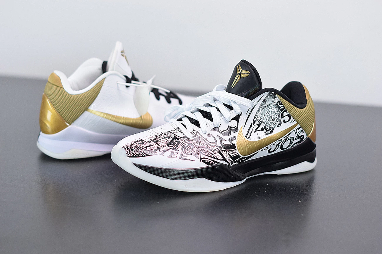 Fit Sporting Goods Nike Kobe 5 Protro “Big Stage” White/Metallic Gold-Black CT8014-100 7 Fit Sporting Goods Nike Kobe 5 Protro “Big Stage” White/Metallic Gold-Black CT8014-100 - Image 5
