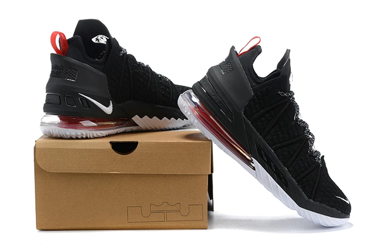 Fit Sporting Goods Nike LeBron 18 Black/University Red-White 8 Fit Sporting Goods Nike LeBron 18 Black/University Red-White - Image 6