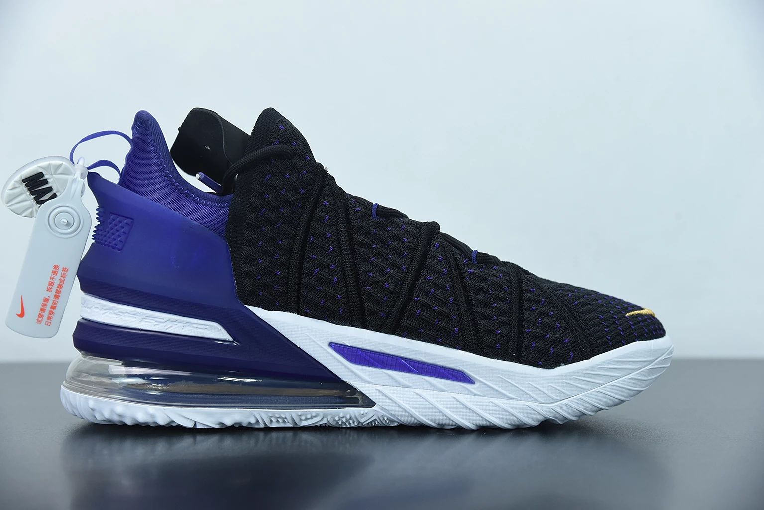 Fit Sporting Goods Nike LeBron 18 “Lakers” Black/Metallic Gold-Court Purple-White CQ9283-004 4 Fit Sporting Goods Nike LeBron 18 “Lakers” Black/Metallic Gold-Court Purple-White CQ9283-004 - Image 2