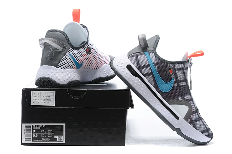 Fit Sporting Goods Nike PG 4 “Plaid” Football Grey/Laser Blue-Light Smoke Grey 8 Fit Sporting Goods Nike PG 4 “Plaid” Football Grey/Laser Blue-Light Smoke Grey - Image 6