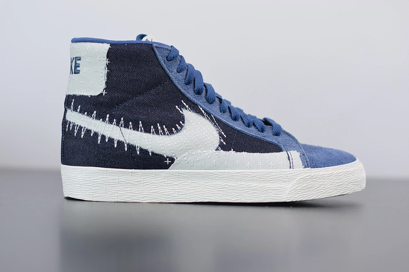 Fit Sporting Goods Nike SB Blazer Mid “Sashiko” Mystic Navy/Sail-Sail-Gum Light Brown 3 Fit Sporting Goods Nike SB Blazer Mid “Sashiko” Mystic Navy/Sail-Sail-Gum Light Brown - Image 2
