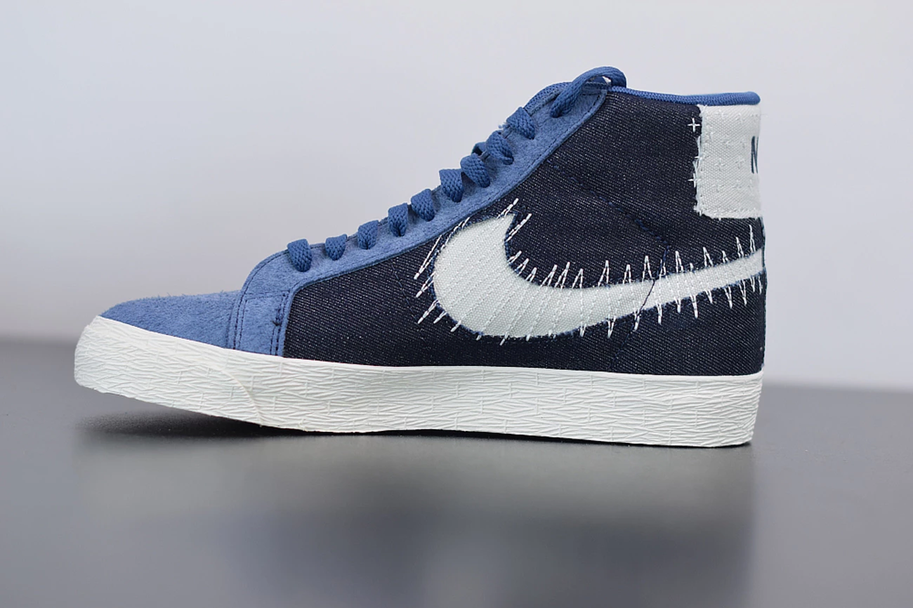 Fit Sporting Goods Nike SB Blazer Mid “Sashiko” Mystic Navy/Sail-Sail-Gum Light Brown 4 Fit Sporting Goods Nike SB Blazer Mid “Sashiko” Mystic Navy/Sail-Sail-Gum Light Brown - Image 3