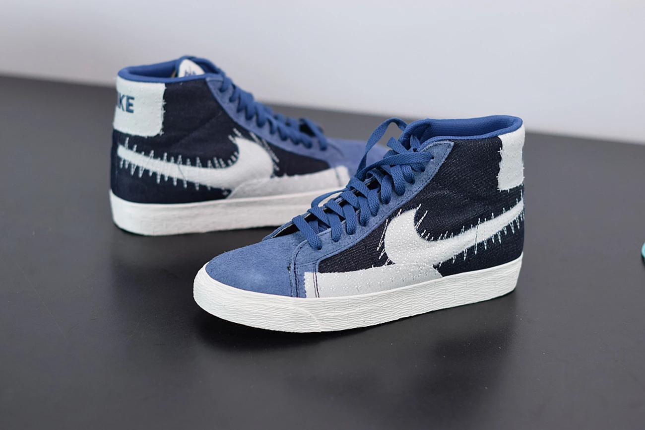 Fit Sporting Goods Nike SB Blazer Mid “Sashiko” Mystic Navy/Sail-Sail-Gum Light Brown 5 Fit Sporting Goods Nike SB Blazer Mid “Sashiko” Mystic Navy/Sail-Sail-Gum Light Brown - Image 4