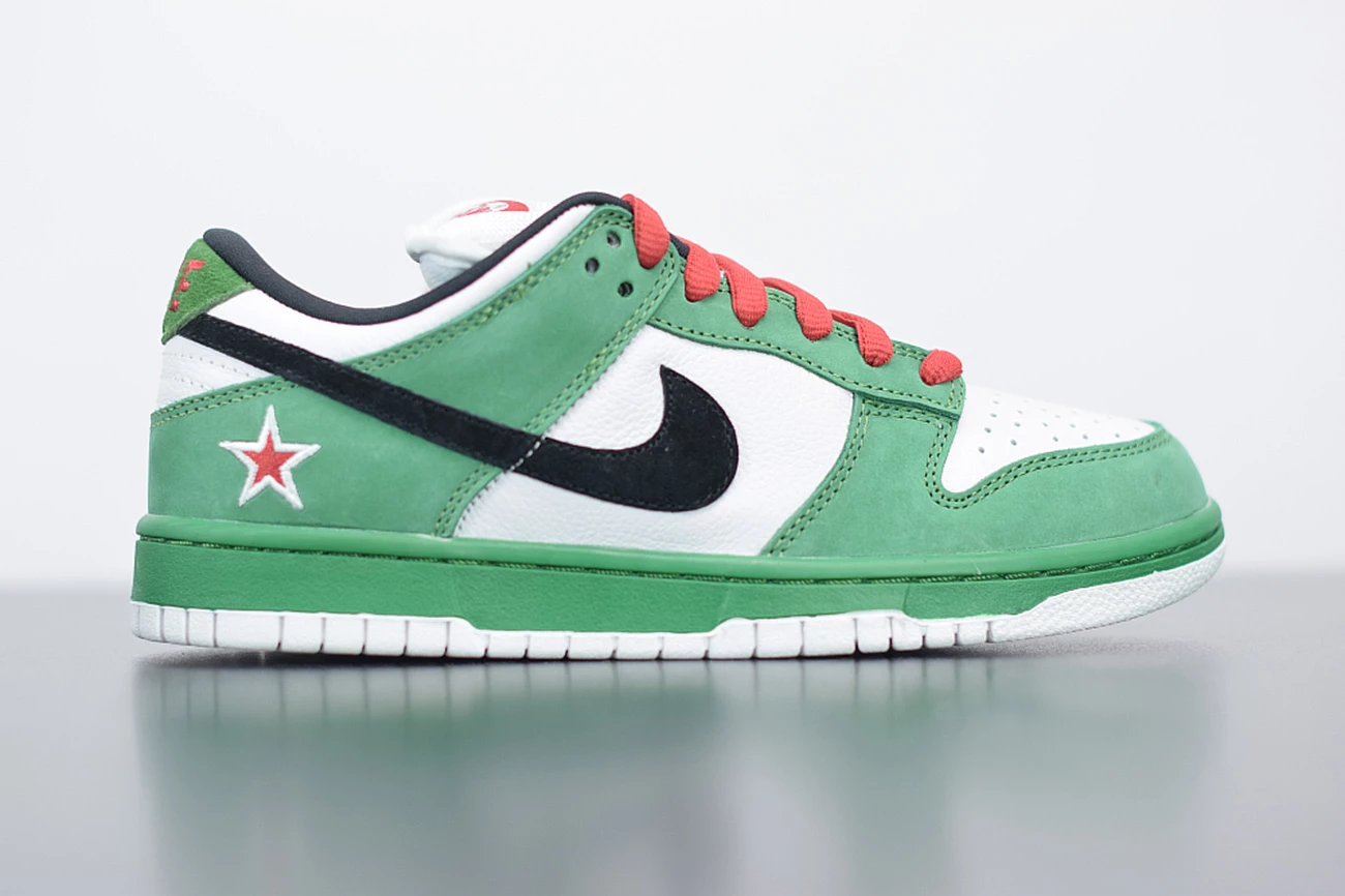 Fit Sporting Goods Nike SB Dunk Low Pro “Heineken” Classic Green/Black-White-Red 3 Fit Sporting Goods Nike SB Dunk Low Pro “Heineken” Classic Green/Black-White-Red - Image 2