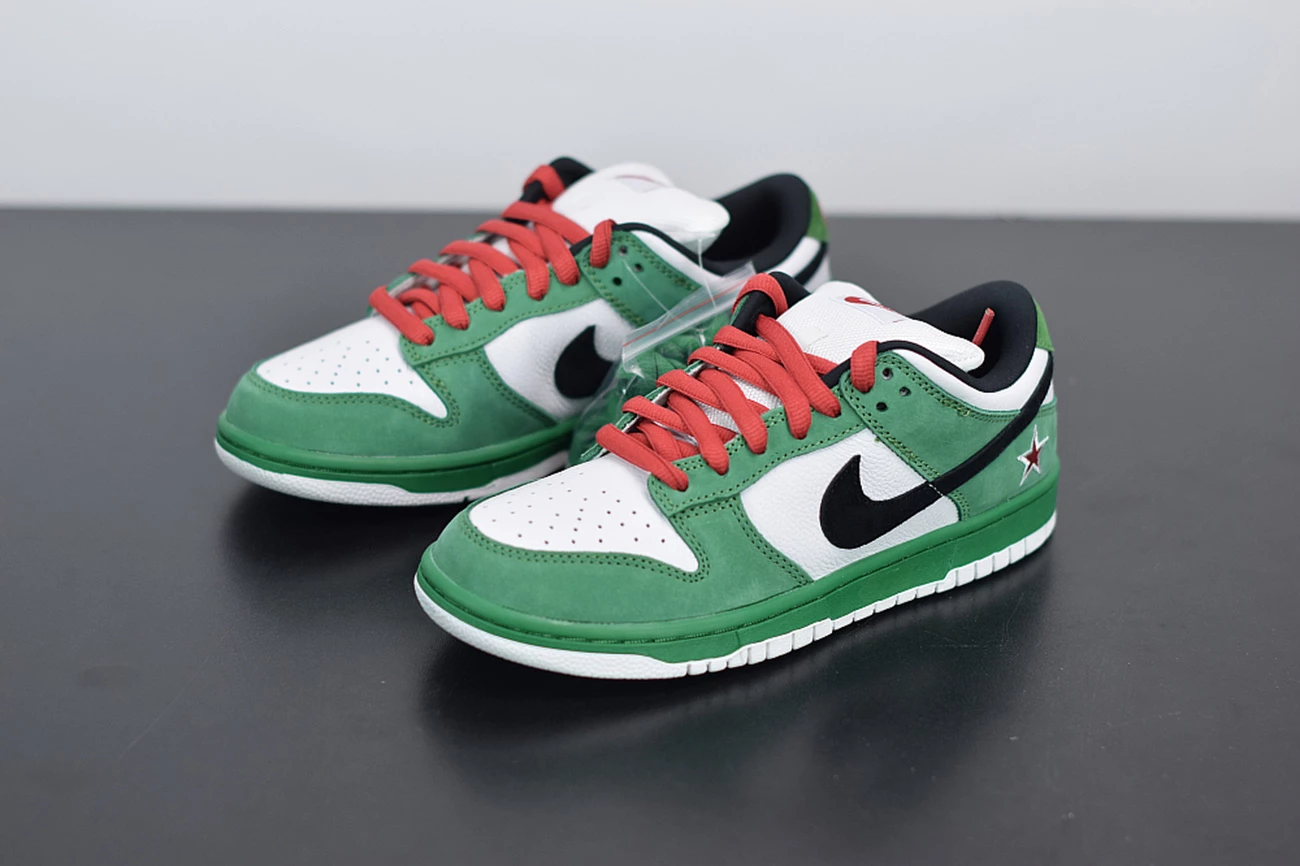 Fit Sporting Goods Nike SB Dunk Low Pro “Heineken” Classic Green/Black-White-Red 6 Fit Sporting Goods Nike SB Dunk Low Pro “Heineken” Classic Green/Black-White-Red - Image 5