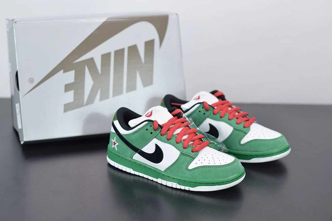 Fit Sporting Goods Nike SB Dunk Low Pro “Heineken” Classic Green/Black-White-Red 2 Fit Sporting Goods Nike SB Dunk Low Pro “Heineken” Classic Green/Black-White-Red