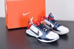 Fit Sporting Goods Nike Zoom Kobe 5 “USA” White/Obsidian-Sport Red 386429-103