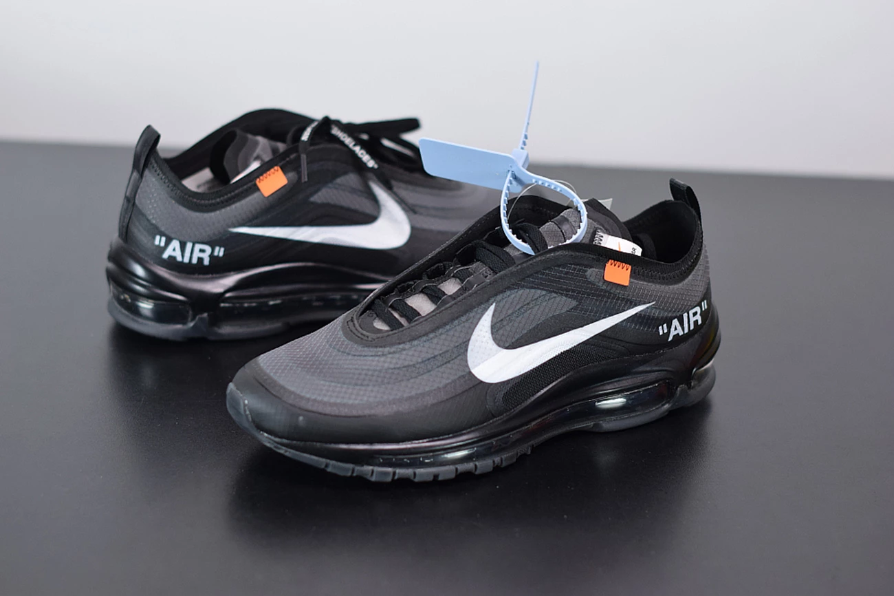 Fit Sporting Goods Off-White X Nike Air Max 97 Black/Cone-Black-White 6 Fit Sporting Goods Off-White X Nike Air Max 97 Black/Cone-Black-White - Image 4