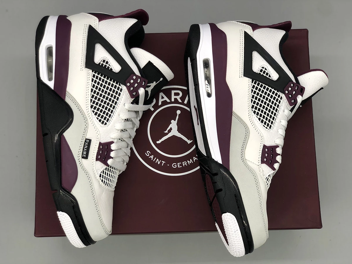Fit Sporting Goods PSG X Air Jordan 4 White/Neutral Grey/Black/Bordeaux CZ5624-100 15 Fit Sporting Goods PSG X Air Jordan 4 White/Neutral Grey/Black/Bordeaux CZ5624-100 - Image 13