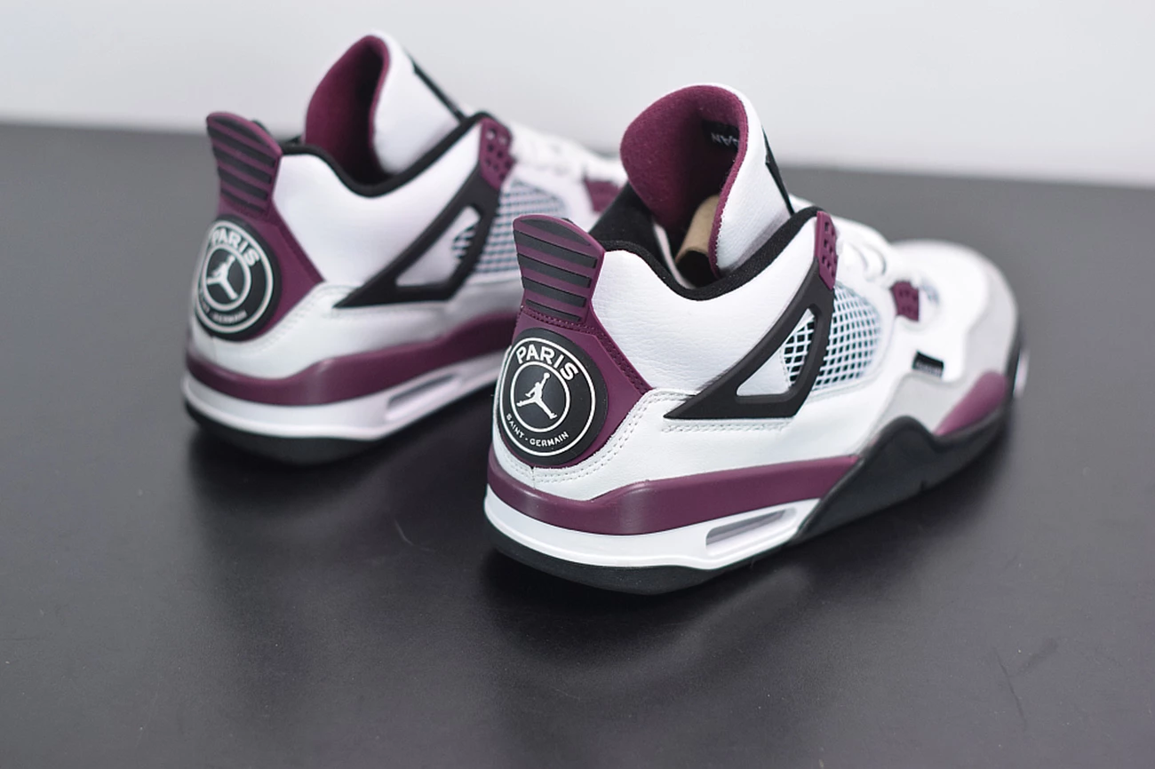 Fit Sporting Goods PSG X Air Jordan 4 White/Neutral Grey/Black/Bordeaux CZ5624-100 8 Fit Sporting Goods PSG X Air Jordan 4 White/Neutral Grey/Black/Bordeaux CZ5624-100 - Image 6